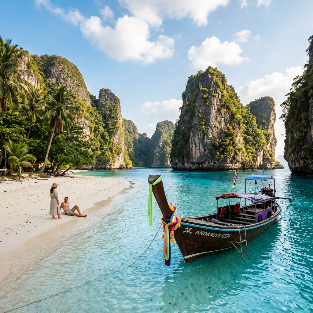Thailand limestone cliffs
